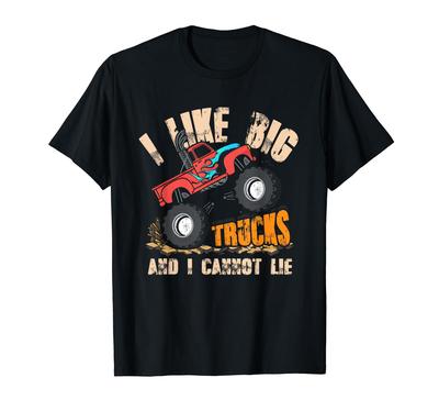 Vintage Monster Truck I Like Big Trucks And I Can Lie T-Shirt