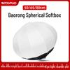 85cm Quick-Install Portable Spherical Softbox for Live Streaming and Studio Portrait Lighting