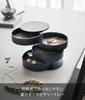 Yamazaki Accessory Tray 4 Tier Black W10 x D10 x H10cm Tower with Lid Accessory Case Accessory Storage 4069 Approx.