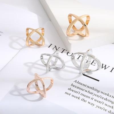 Scarf Clip X-Shaped Scarf Ring Buckle for Women Lady Girls Silk Scarf Clasp Holder Accessories for T-Shirt Neckerchief Shawl