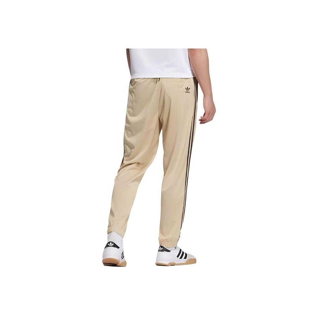Adidas Originals Classic Sports Series Retro Minimalist Comfortable Versatile Casual Pants Unisex Bottoms Mist-Light-Brown JL8403