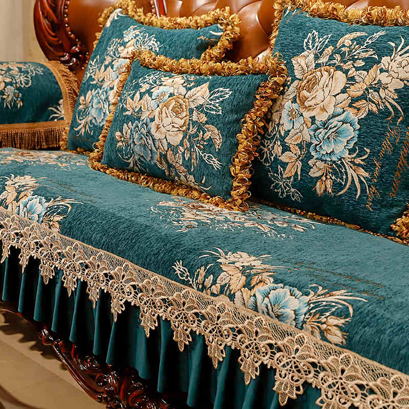 

Жаккардовая вышивка шенилл диванная подушка украшение для дома чехол для дивана высококачественный противоскользящий диванная подушка защитный чехол для мебели 80x180