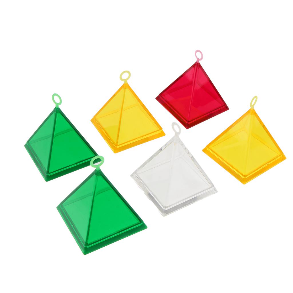 Pieces of 6 Pyramid Shape Balloon Weights Set Up Props Gift Box Wedding Decor Kits