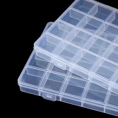 1Pc Jewelry Earring Bead Screw Holder Case 18/32/36 Grid Compartment Plastic Transparent Storage Box Display Organizer Container