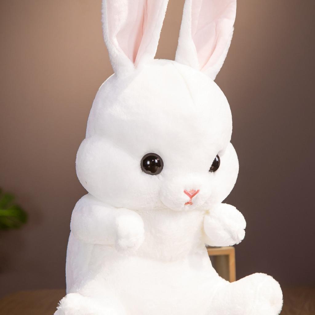 45/55CM Lovely Sitting Rabbit Plush Toys Kawaii Long Ear Bunny Plush Pillow Stuffed Soft Dolls Children Birthday Brinquedos Gift