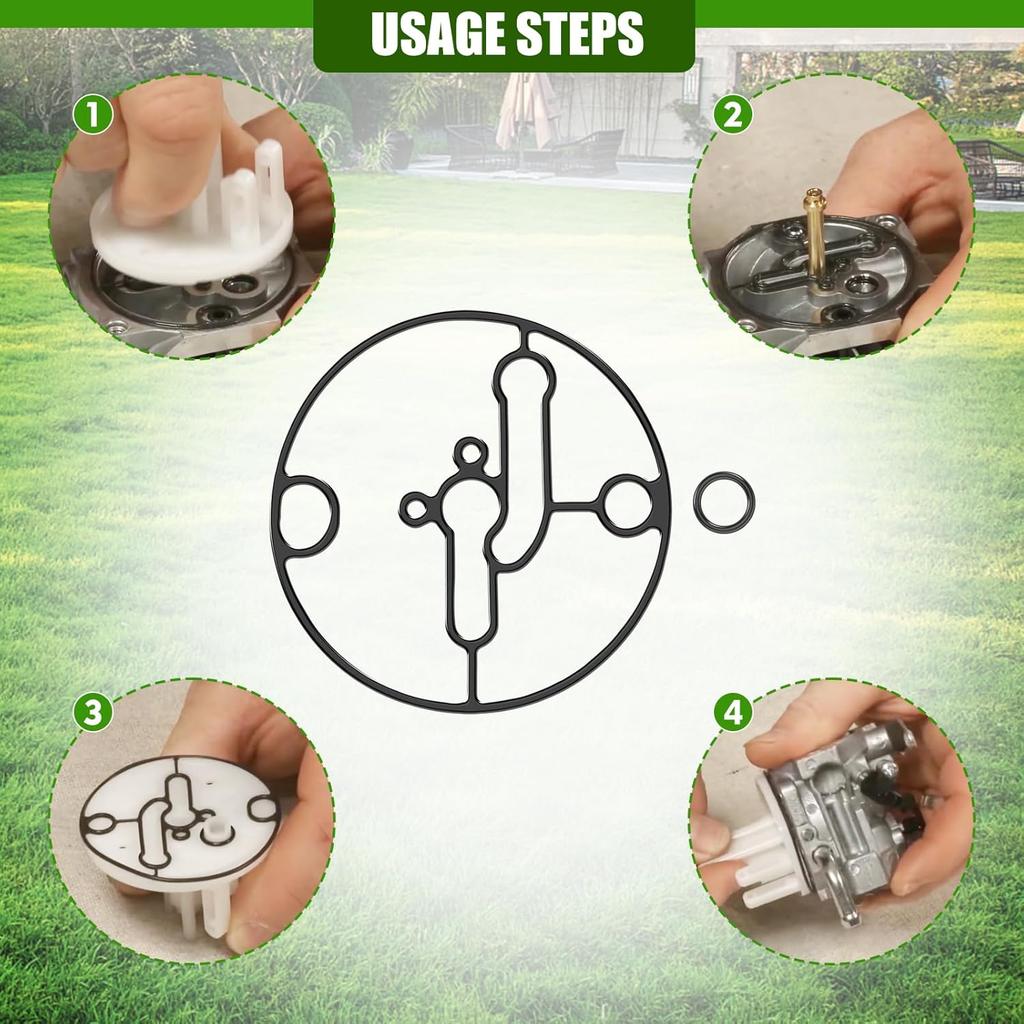 8 Pack Carburetor Bowl Gasket for Nikki 698781 Carburetor Replacement, Compatible with Nikki Carburetor Troy-Bilt Toro Lawn Mowers