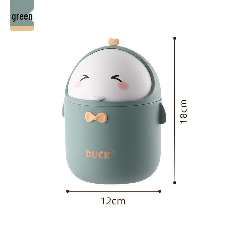 

Мультяшное мини-ведро для мусора с крышкой для стола или прикроватной тумбочки - Идеально для общежитий и спален