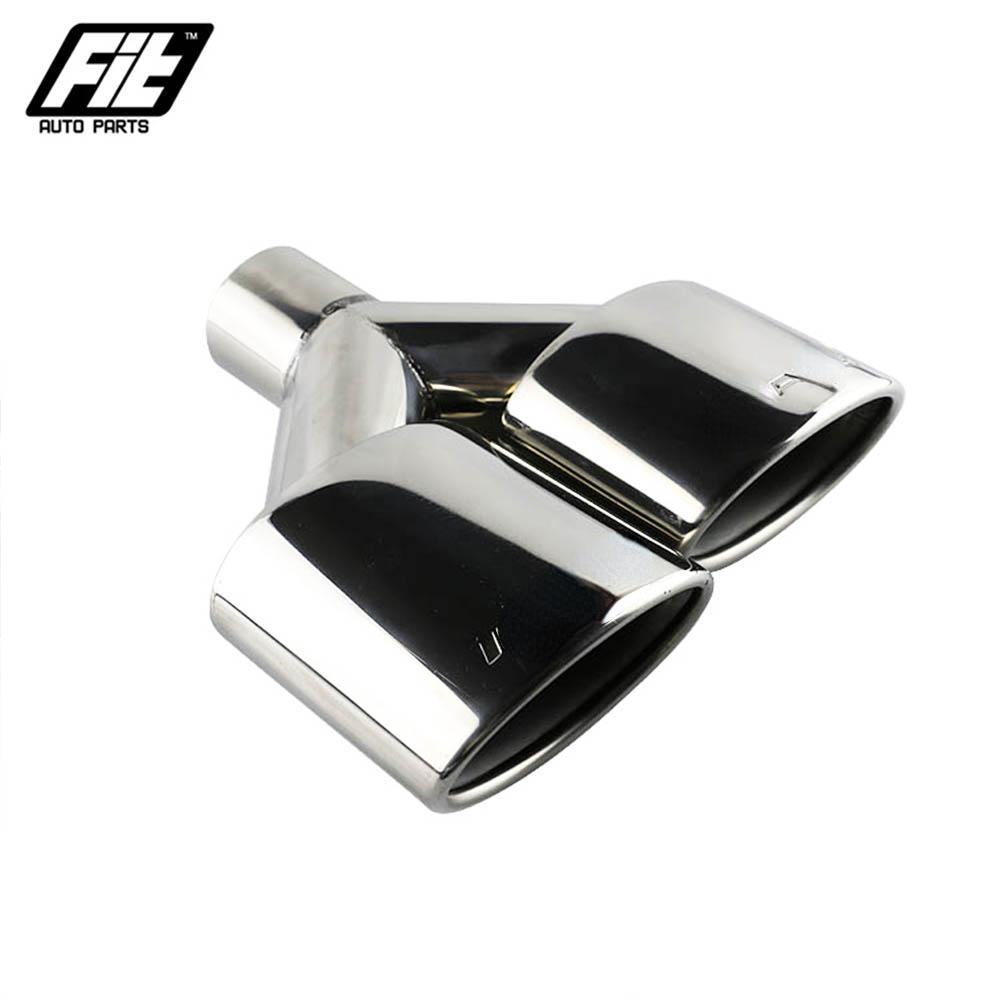 1 PCS Car Muffler Exhaust Tips Y type Oval dual exhaust tip for W204 C-class modifiy C63