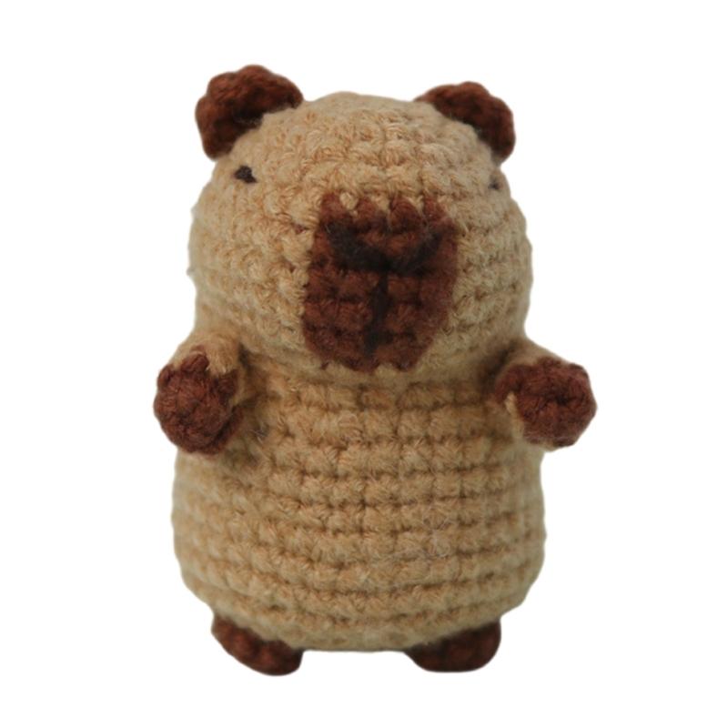 Animal Keychain Crochet Set Knitting Supplies with Step-by-Step Video Tutorial Instruction for Beginner Kid Adult