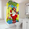 TU Funny Santa Claus Shower Curtain Christmas Bathroom Decor Festive Holiday Print Waterproof Fabric Backdrop