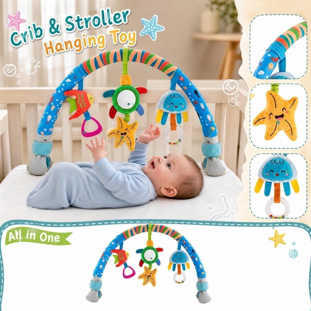 Baby Mobile with Clip- Attachment for Stroller and Car Travel