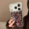 Leopard Print Bow Case Suitable for Apple 17 Pro Max, 13 Gold-plated Magnetic Stand, iPhone 16 Sweet and Cool 15