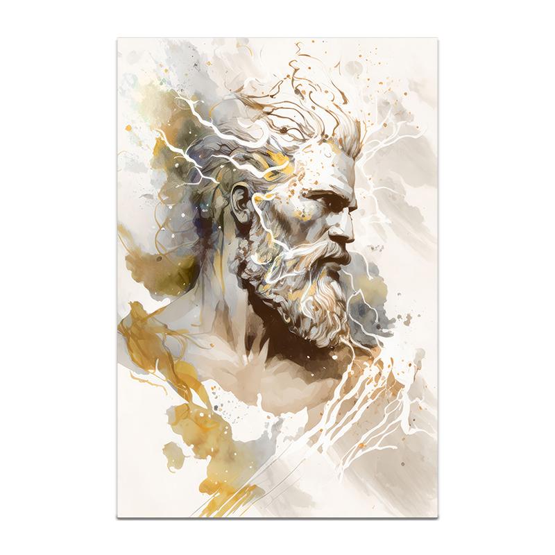 Abstract Figure Statue Canvas Painting Wall Art Watercolor Posters Print for Living Room Home Decor Unframed