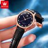 OLEVS Brand Fashion Starry Sky Quartz Watch for Women Luxury Diamond Leather Strap Waterproof Casual Women Wristwatch Lady Clock