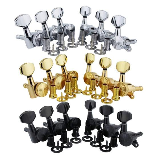 Guitar Locking Tuner Left Right Lock String Tuning Key Pegs Machine Heads Electric Folk Acoustic Guitar Replacement Accessory