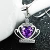 Queen's Arrival Crown Pendant Crystal Necklace - Silver Korean Fashion Jewelry
