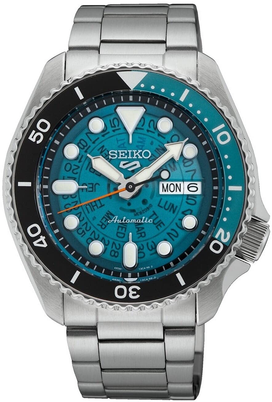 

SEIKO 5 Sports SKX Blue Dial Skeleton Style SRPJ45K1, браслет, Edelstahl, 13.4, SRPJ45K1.