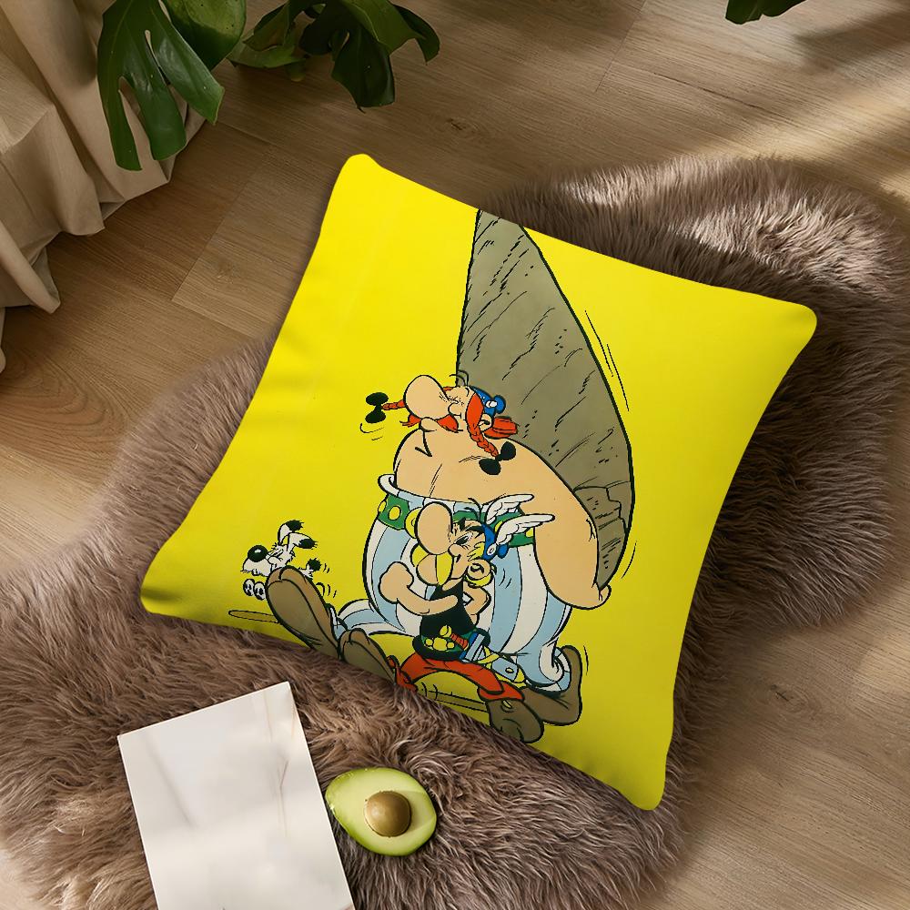 Cartoon A-Asterix And O-Obelix Adventure Comic For Bedroom Car Coffee Shop Room Soft and Living Room Sofa Decorative Pillow Case