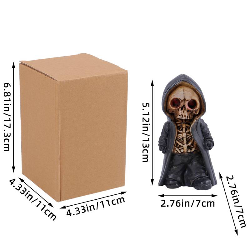 

Coat Trench Halloween Skeleton Man Resin Toy Desktop Decoration Horror Props Blind