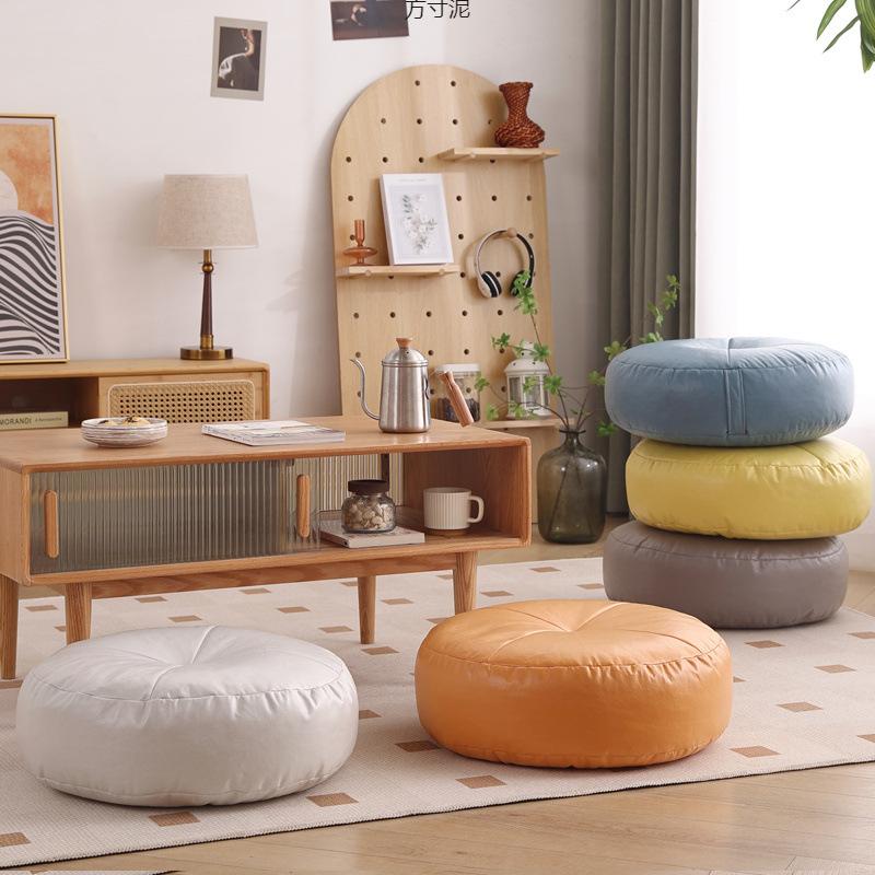 Waterproof Floor Seat Cushion Solid Color Suitable for Meditation Yoga Round Seat Pads Mat with Fillings Thicken Pads Cuscineria