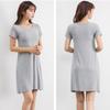 Women's Summer Short Sleeve Casual Sundress Tops Mini T-shirt Dress In Vibrant Modal