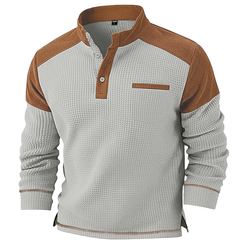 Men's Casual Long Sleeve Hoodie Stand Collar Corduroy Sweatshirt Spring Autumn 2026 Fashion Urban Style Polyester Fiber