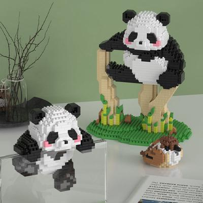 Chinesische Panda Bausteine für Mädchen von 6 bis 14 Jahren Kreative Mini-Bausteine Mikro-Bausteine Montagebausteine Spielzeug für Kinder