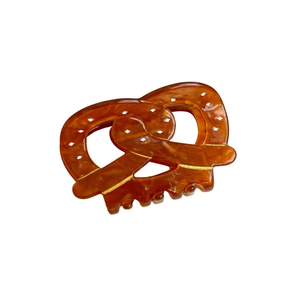 Butterfly Ring Acetate Hair Claw Clip - Retro Croissant Style (Zhou Yutong Inspired)
