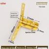Retro Wooden Box Seven-Character 90° Iron Hinge - Small Leaf Hinge for Airplane-Style Hardware