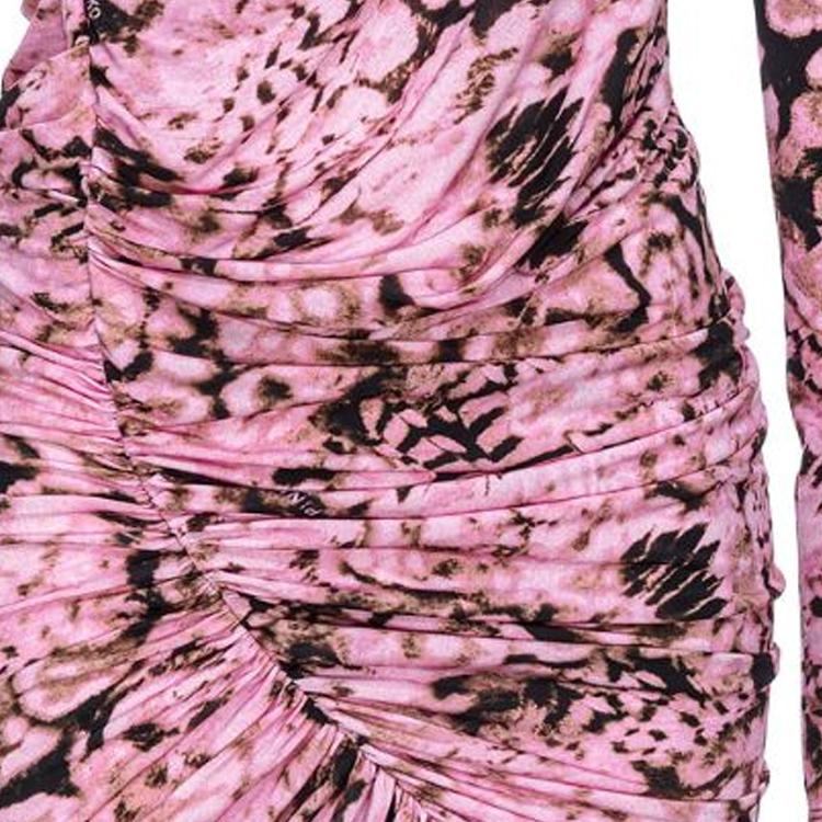 PINKO Printed Plain Knit Mini Long Sleeve Dress Women dresses Rose-Pink 103257A1O5-UY6