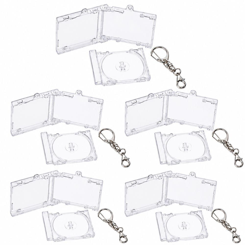 5pcs Acrylic Keychain Album Case Personalized DVD Jewel Keyring Creative Mini CD Holder Gift