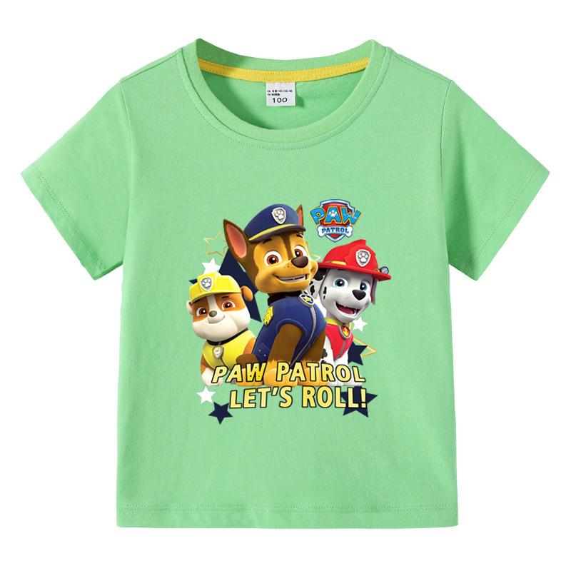 

Футболка MINISO Paw Patrol 2025 года, детская одежда из хлопка для детей от 4 до 134 лет, футболка с рисунком для мальчиков, новые летние детские топы с круглым вырезом для девочек, футболка с коротким рукавом 110