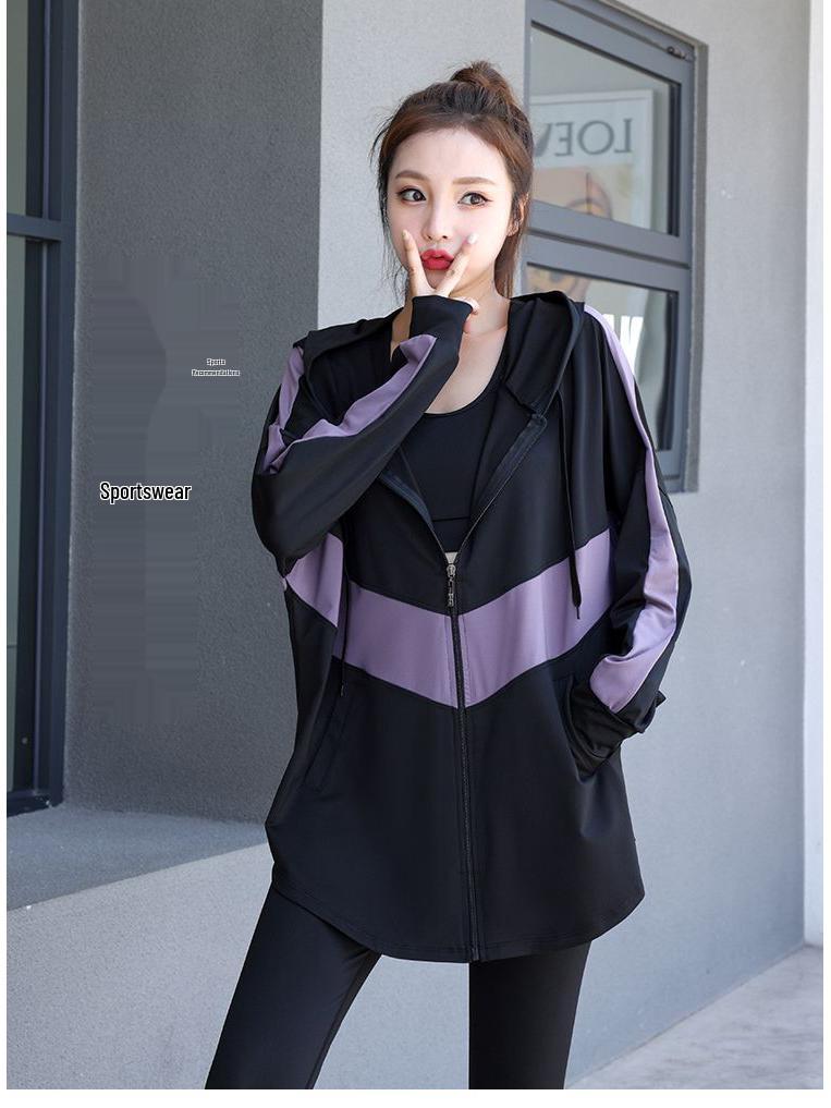 Women's Quick-Dry Long-Sleeve Sports Jacket and Yoga Set - Autumn/Winter Casual Fit