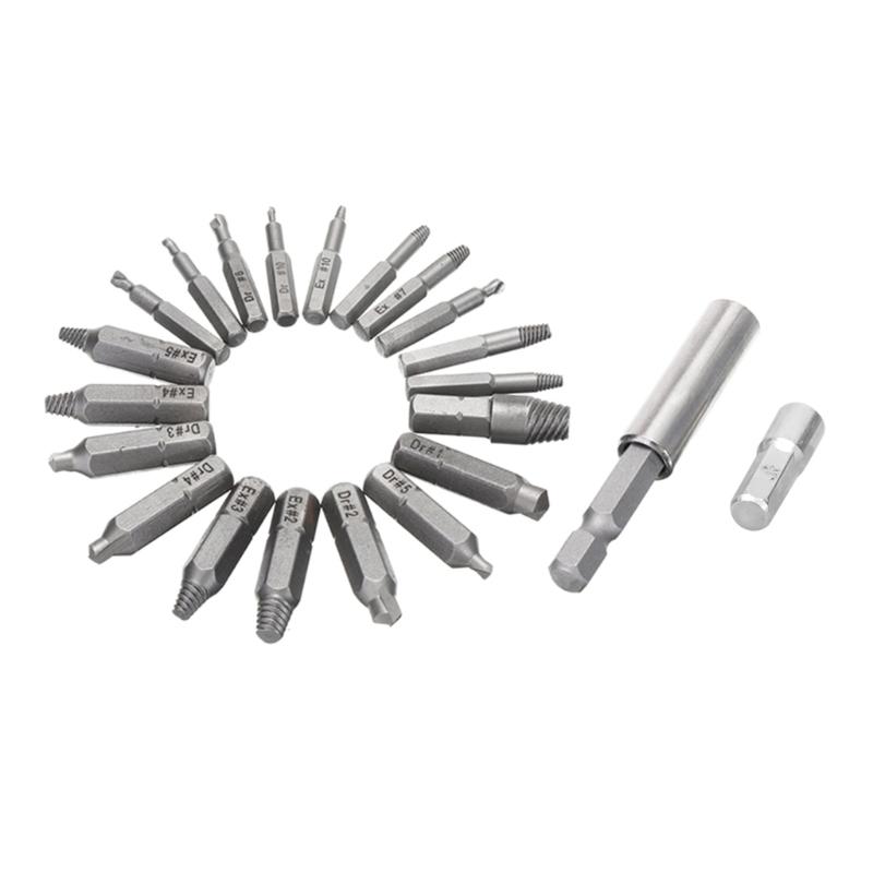 Screw Extractor Set Tools Gifts for Men Broken Damaged & Stripped Screw Remover Set 24Pcs Demolition Tool