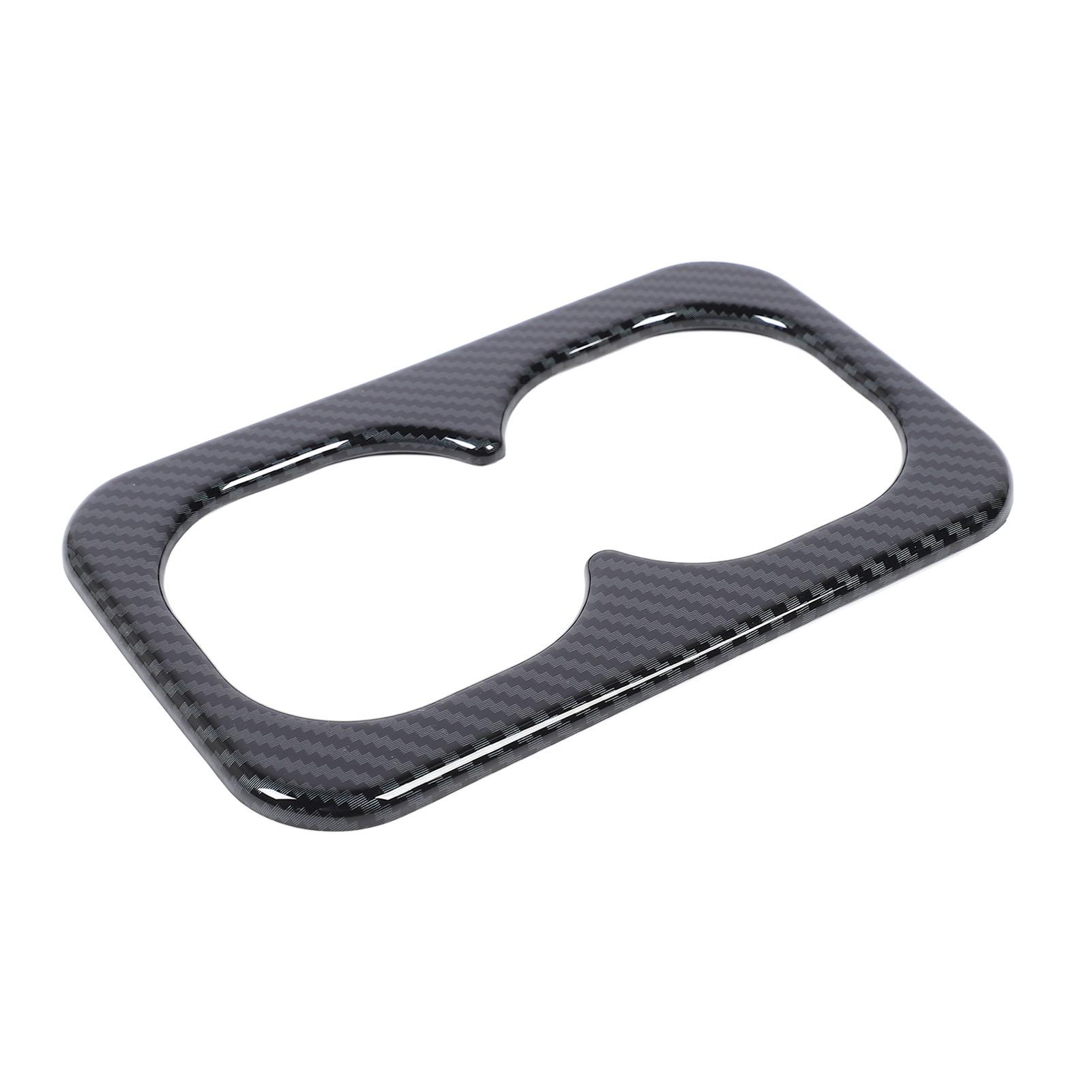 

Накладка на подстаканник задней консоли, стиль карбонового волокна, накладка на панель подстаканника для воды заднего сиденья