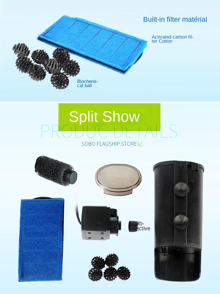 Akvárium pro želvu filtr nízké hladiny vody vestavěné ponorné čerpadlo v akváriu