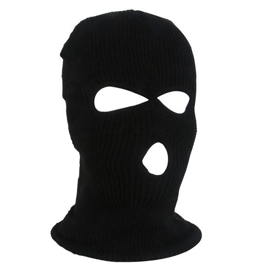

Winter Warm Skiing Cycling 3 Hole Windproof Balaclavas Hood Cap Full Face Mask чорний