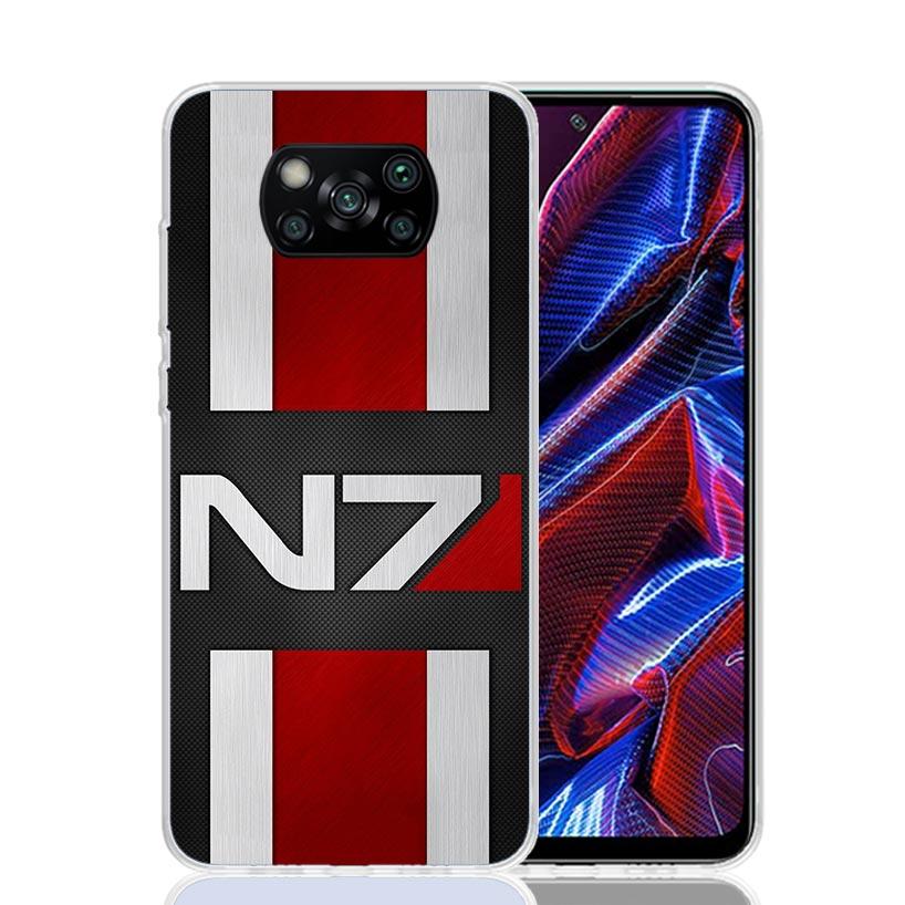 N7 Mass Effect Phone Case For Xiaomi Poco F7 Ultra X7 X6 Pro X5 Redmi 15 15C 13 13C 12 12C 10 10A 10C 9 9A 9C 9T Shell Poco X7 X