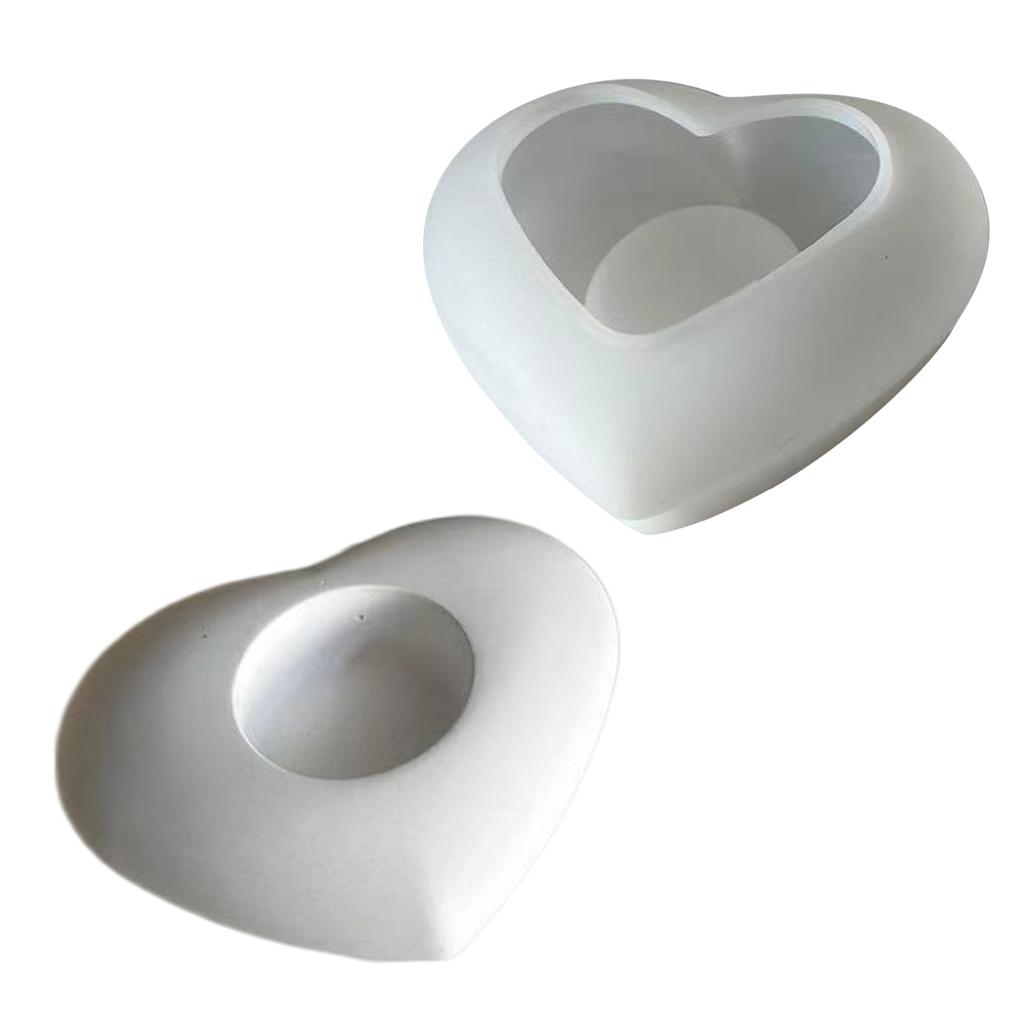 Epoxy Candlestick Silicone Mold Candle Base Mould Star/Moon/Heart Candle Holders Molds DIY Ornaments Home Decorations