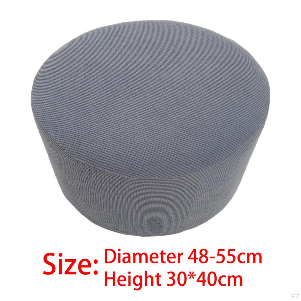 Round Ottoman Cover for Decor