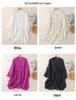 3229 Women's Cotton Linen Embroidered Oversized Sun Protection Shirt - Lightweight & Breathable, Retro Seven-Sleeve Summer Style