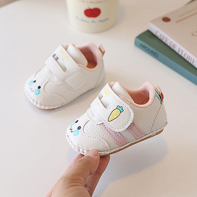 Baby Zachte Zool Schoenen Met Klittenband Voor Pasgeborenen En Peuters In Cartoon Design
