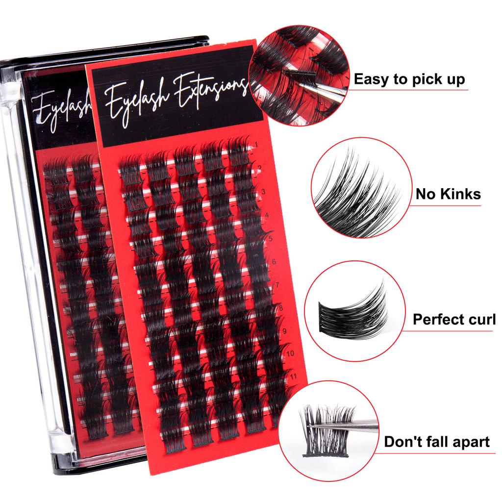 Segmented Single-Cluster False Eyelashes, Large-Capacity Daily Makeup, Multiple Hair Grafting Eyelashes