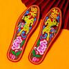 Summer Cotton Embroidered Insoles for Men and Women - Thick, Sweat-Absorbing, Wedding Celebration Design