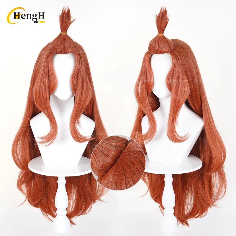 Anime Chainsmoker Cat Aruko Sakai Long 80cm Orange Brown Cosplay Anime Wig Heat Resistant Hair Halloween Party Wigs