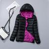 Women's Reversible Lightweight Down Jacket - Two-Sided, Plus Size, Korean Style, Thin Design
