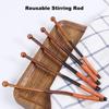 2Pcs Coffee Stirrers Reusable Beverage Mixer with Round Ends Fine Workmanship Natural Wood Stirring Rod for Cocktails Tea