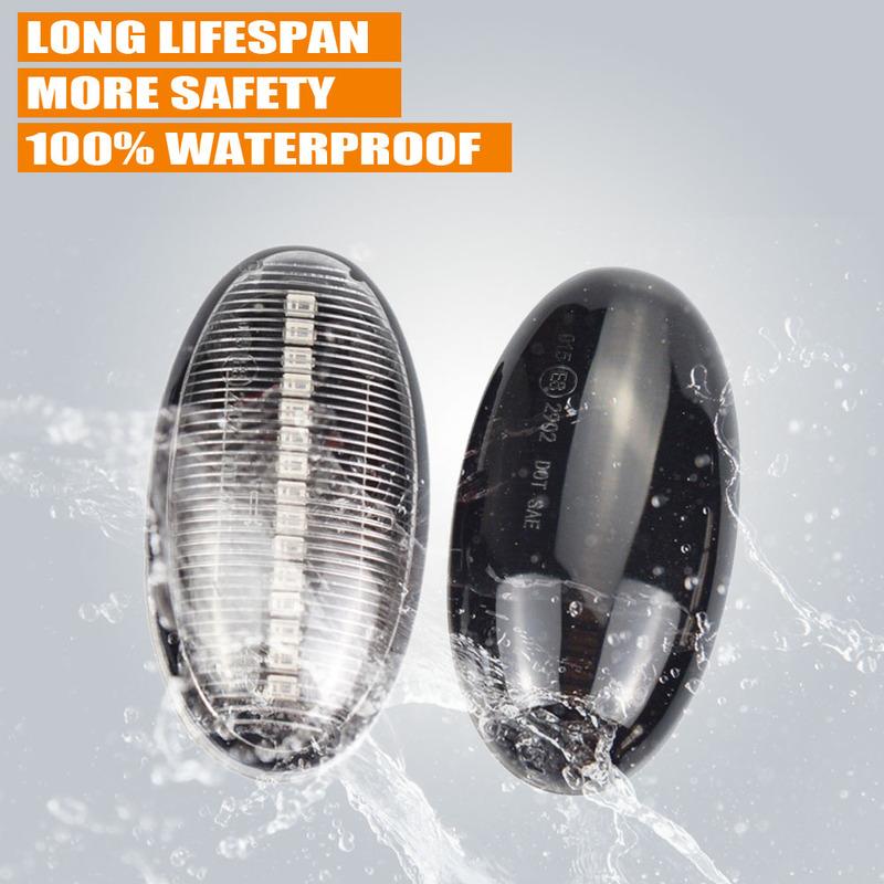 2piece LED Side Indicator Repeater Turn Signal Blinker Lamp For Mazda 2 3 5 6 GG1 GY BT-50 MPV II Smoked Clear Dynamic Lights