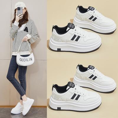 Spring New Ins Female Students Platform Heightening Sports Board Shoes Casual Street Shooting ZS