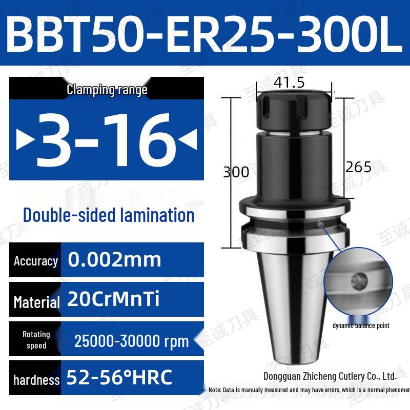 CNC-Hochgeschwindigkeits-Doppelseitiger BBT30/40/50-ER20/25/32 Werkzeughalter mit Dynamischer Auswuchtung